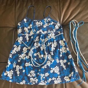 Aeropostale Blue Floral Top